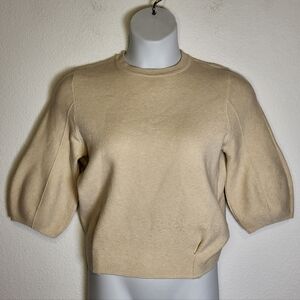 FM2050 Beige Pleated Sweater size Large
